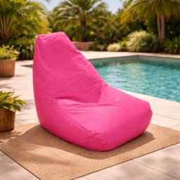 Yes-Online Outdoor Bean Bag Chair Pink Water Resistant Garden Lounger Seat - thumbnail 2