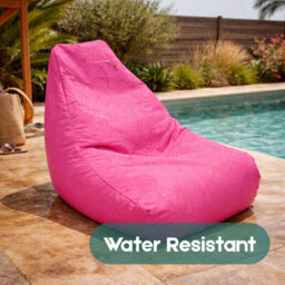 Yes-Online Outdoor Bean Bag Chair Pink Water Resistant Garden Lounger Seat - thumbnail 4