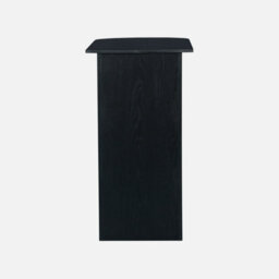 Sweeek - Bar Table High Kitchen Table With Wooden Decor And Storage. Wallis Black 120X55X100 Cm - thumbnail 2