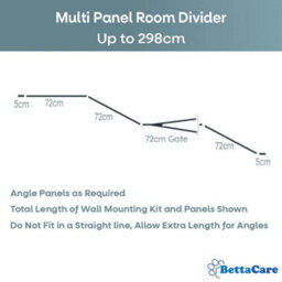 Bettacare Premium Extra Tall Multi Panel Flexible Dog Barrier, Up To 298Cm Wide, Black, 105Cm Tall - thumbnail 3
