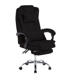 Hygrad Built to Survive Swivel Velvet Office Chair Ergonomic Leisure Chair Height Adjustable Desk Chair - Black - thumbnail 1
