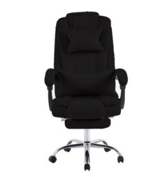 Hygrad Built to Survive Swivel Velvet Office Chair Ergonomic Leisure Chair Height Adjustable Desk Chair - Black - thumbnail 6