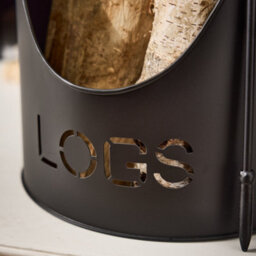 Dibor Country Fireside Log Storage And Kindling Bucket With Poker And Tongs - thumbnail 4