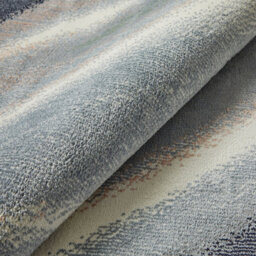 Ivory Grey Blue Abstract Polyester Modern Bedroom, Livingroom Rug - 160Cm X 220Cm - thumbnail 3
