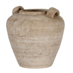 Hill Interiors Terra Large Urn Vase With Handles - Ceramic - L36 X W36 X H35 Cm - Brown - thumbnail 2