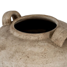 Hill Interiors Terra Large Urn Vase With Handles - Ceramic - L36 X W36 X H35 Cm - Brown - thumbnail 4