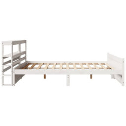 Berkfield Bed Frame With Headboard Without Mattress White 180X200 Cm Super King - thumbnail 7