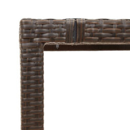 Walplus Garden Table With Glass Top Brown 190X90X75 Cm Poly Rattan - thumbnail 9
