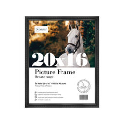 20X16 Black Ornate Picture Frame (40.6 X 50.8Cm) Poster, Photo, Artwork, Gallery Wall Or Print - thumbnail 1