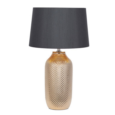 Pacific Lifestyle Gold Textured Ceramic Table Lamp - image 1