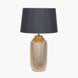 Pacific Lifestyle Gold Textured Ceramic Table Lamp - thumbnail 3
