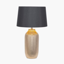 Pacific Lifestyle Gold Textured Ceramic Table Lamp - thumbnail 4