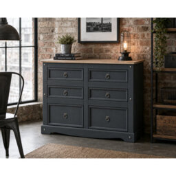 Mercers Furniture Corona Charcoal 3+3 Chest Of Drawers - thumbnail 8