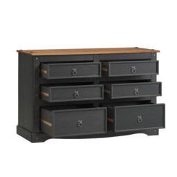 Mercers Furniture Corona Charcoal 3+3 Chest Of Drawers - thumbnail 4