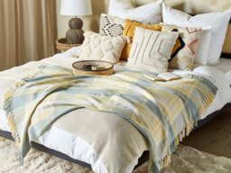 Beliani Blanket Betali Cotton 125 X 150 Cm Yellow - thumbnail 2