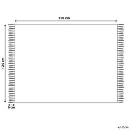 Beliani Blanket Betali Cotton 125 X 150 Cm Yellow - thumbnail 3