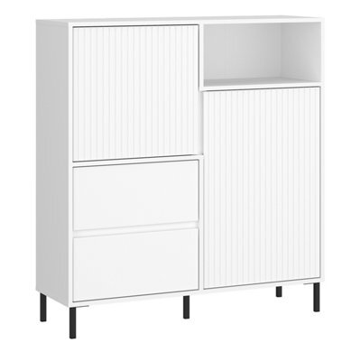 Furniture To Go Avenale Sideboard 2 Door 2 Drawer In Alpine White High Gloss - image 1