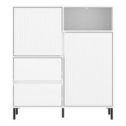 Furniture To Go Avenale Sideboard 2 Door 2 Drawer In Alpine White High Gloss - thumbnail 2