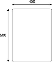 600X450mm Rectangular Frameless Bevelled Edge Bathroom Wall Mirror Portrait Or Landscape - thumbnail 2