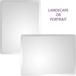 600X450mm Rectangular Frameless Bevelled Edge Bathroom Wall Mirror Portrait Or Landscape - thumbnail 4