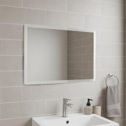 600X450mm Rectangular Frameless Bevelled Edge Bathroom Wall Mirror Portrait Or Landscape