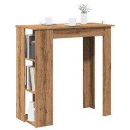 Berkfield Bar Table With Shelf Artisan Oak 102X50X103.5 Cm Engineered Wood