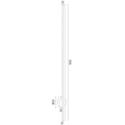 Luminosa Lighting Luminosa Asse 100Cm Integrated Led Wall Lamp Black Structure 3000K - thumbnail 3