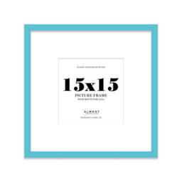 "15X15"" Turquoise Picture Frame - 15X15"" Square Frame With 12X12"" Mount For 15X15""/12X12"" Pictures Moderrn Style Thin Edge, 1 Pack"