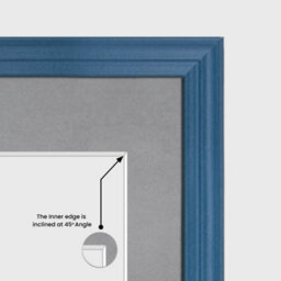 AK Frames 80X70Cm Navy Blue Classic Multi Photo Frame With Mid Grey Mount - Holds 20 Apertures (18X) 6X4, (2X) 4X4 Photos - thumbnail 7