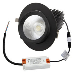 Long Life Lamps Company 30W Led Downlight Adjustable Commercial Recessed Black Ceiling Spot Light 5000K Cda02 - thumbnail 3