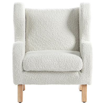 Wyld And Coco Nest And Nook Nursery Chair Off-White Bouclé With Armrests Modern Kids Armchair - image 1