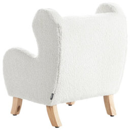 Wyld And Coco Nest And Nook Nursery Chair Off-White Bouclé With Armrests Modern Kids Armchair - thumbnail 7