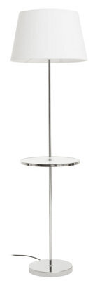 Orsina Chrome Finish Tapered Table Lamp, Easy-To-Use Switch Besides Lamp, Space-Saver Lounge Room Lamp - image 1