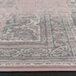Loomed Blush Pink Grey Traditional Patchwork Living Room Rug 160X230Cm - thumbnail 4