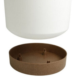 B2C Round Flower Pot Planter With Saucer Indoor Outdoor Two Tone Matt Modern Decor 14.5L (D292mm X H283mm) White - thumbnail 5