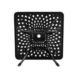 Breeins 79.5Cm W Square Vintage Cast Aluminum Outdoor Dining Table With Umbrella Hole, Black - thumbnail 5