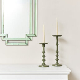 Melody Maison Green Glass Art Deco Rectangle Wall Mirror - 80Cm X 50Cm - thumbnail 4