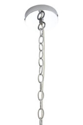 Orsina Industrial Black And Silver Pendant Light, Tough Iron Construction With Stepped Shade, Matching Iron Canopy - thumbnail 5