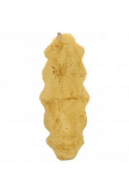 Fenland Sheepskin Fenland Indoor Double Australian Real Sheepskin Rug - Yellow (180 Cm X 60 Cm) - image 1