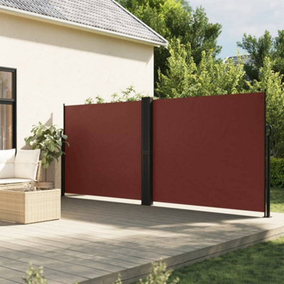 Walplus Retractable Side Awning Garden Sun Shade Canopy Gazebo For Back Door, Porch, Patio Brown 160X1200 Cm - image 1
