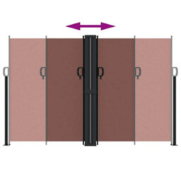 Walplus Retractable Side Awning Garden Sun Shade Canopy Gazebo For Back Door, Porch, Patio Brown 160X1200 Cm - thumbnail 5