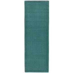 Plain Rug, Wool Rug For Living Room, Easy To Clean Rug, Handmade Rug For Dining Room, 9mm Thick Teal Rug-60Cm X 120Cm - thumbnail 5