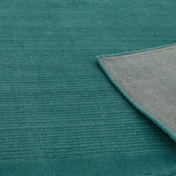 Plain Rug, Wool Rug For Living Room, Easy To Clean Rug, Handmade Rug For Dining Room, 9mm Thick Teal Rug-60Cm X 120Cm - thumbnail 3
