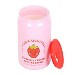 Something Different Soda-Lightful Strawberry And Vanilla Can Scented Candle Pink (One Size) - thumbnail 3