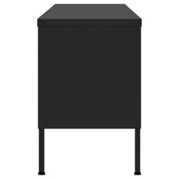 Berkfield Tv Cabinet Black 105X35X50 Cm Steel - thumbnail 4