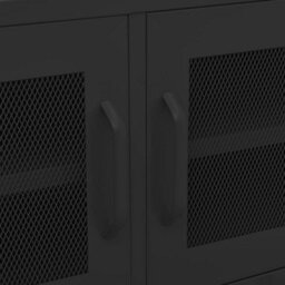 Berkfield Tv Cabinet Black 105X35X50 Cm Steel - thumbnail 8