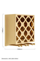 Orsina Space Saving 12 Bottle Rose Gold Finish Wine Rack, Elegant Wine Bottle Rack For Cupboard, Stylish Wine Rack - thumbnail 4