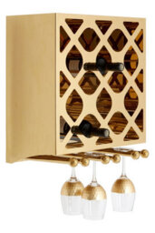 Orsina Space Saving 12 Bottle Rose Gold Finish Wine Rack, Elegant Wine Bottle Rack For Cupboard, Stylish Wine Rack - thumbnail 2