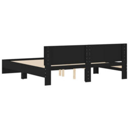 Berkfield Bed Frame Without Mattress Black 180X200 Cm Super King - thumbnail 7