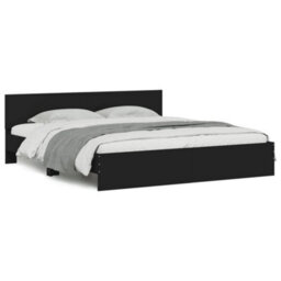 Berkfield Bed Frame Without Mattress Black 180X200 Cm Super King - thumbnail 2